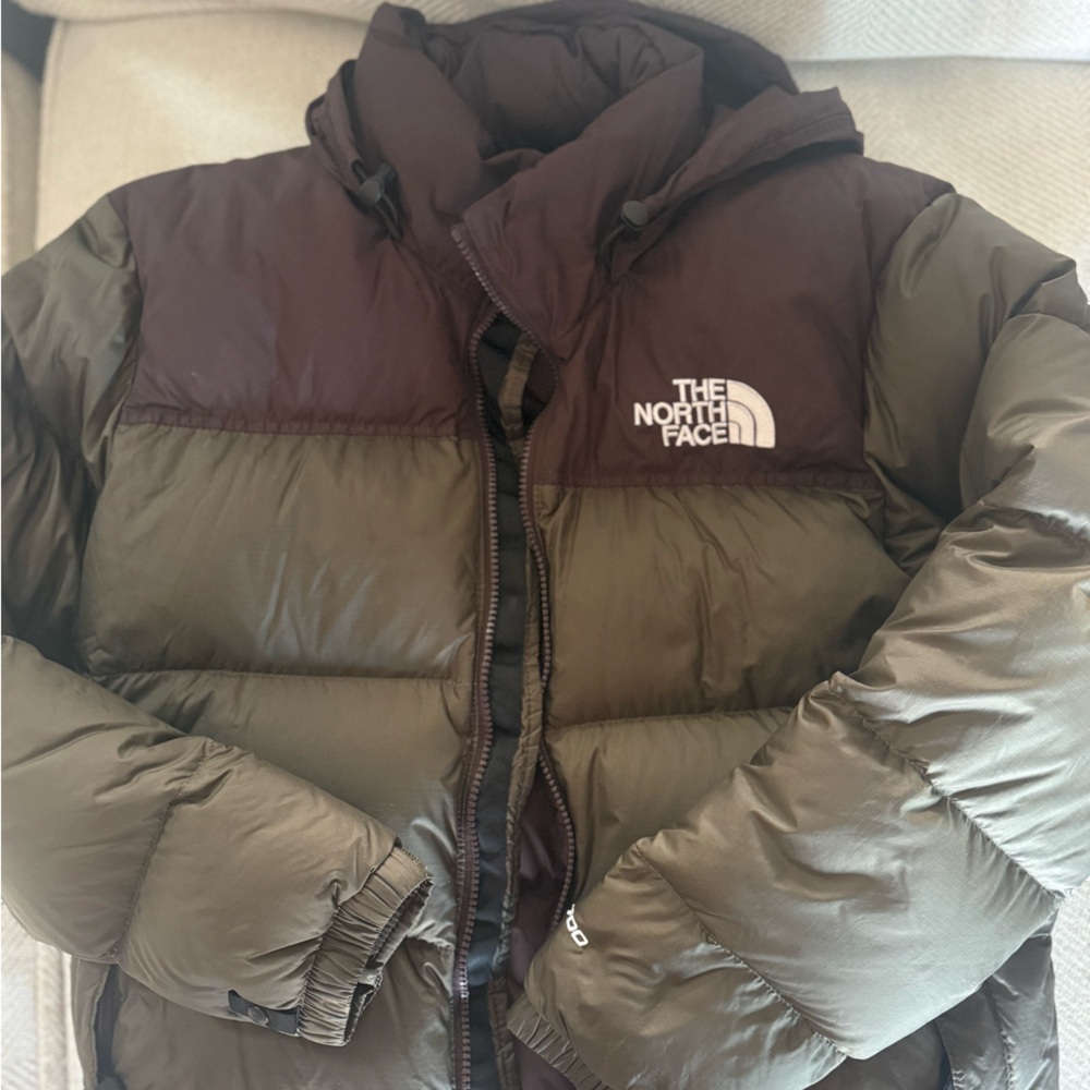 The North Face Olive and Black Puffer Jacket